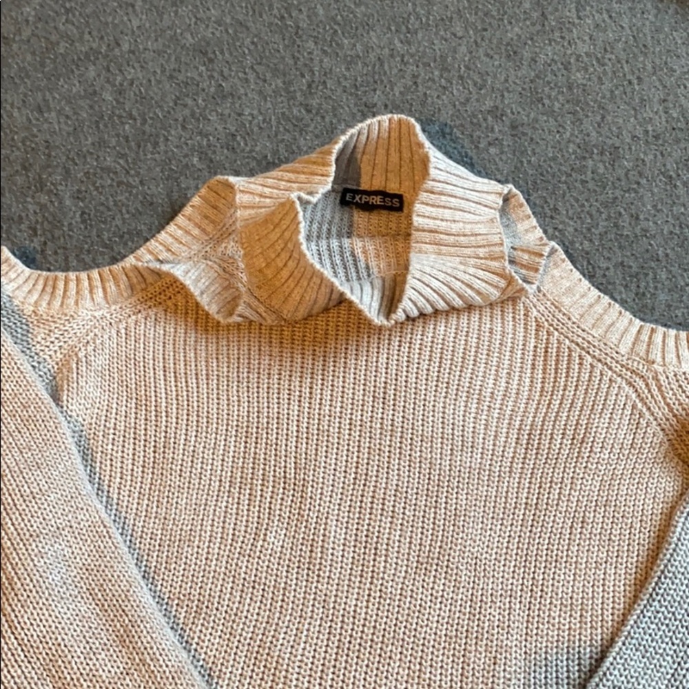 Tan Open Shoulder Sweater From Express - image 2
